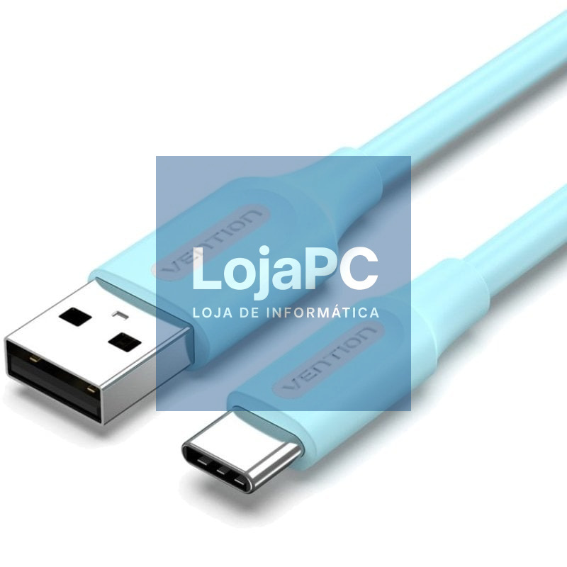 Cabo USB 2.0 Tipo-C Vention COKSF/ USB Tipo-C Macho - USB Macho/ 480Mbps/ 1m/ Azul