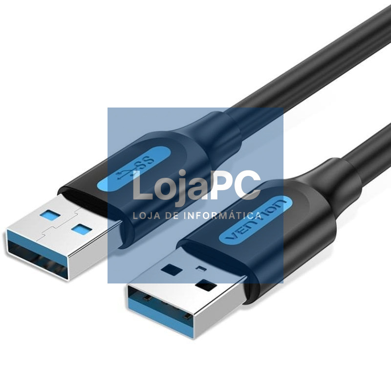 Cabo USB 3.0 Vention CONBD/ USB Macho - USB Macho/ 5Gbps/ 50cm/ Preto