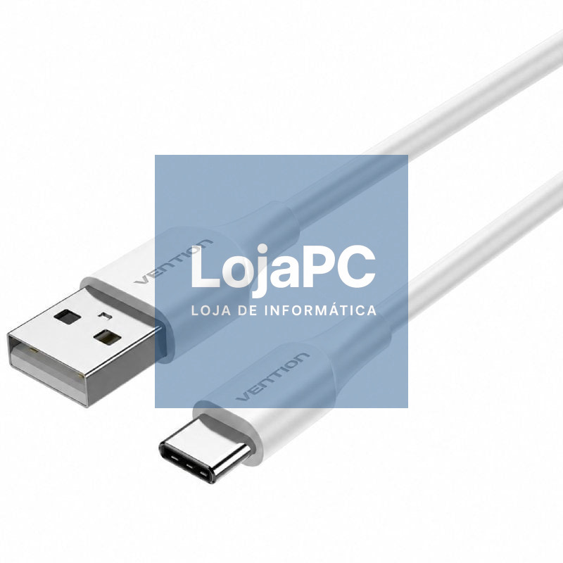 Cabo USB 2.0 Tipo-C Vention CTHWF/ USB Tipo-C Macho - USB Macho/ 480Mbps/ 1m/ Branco