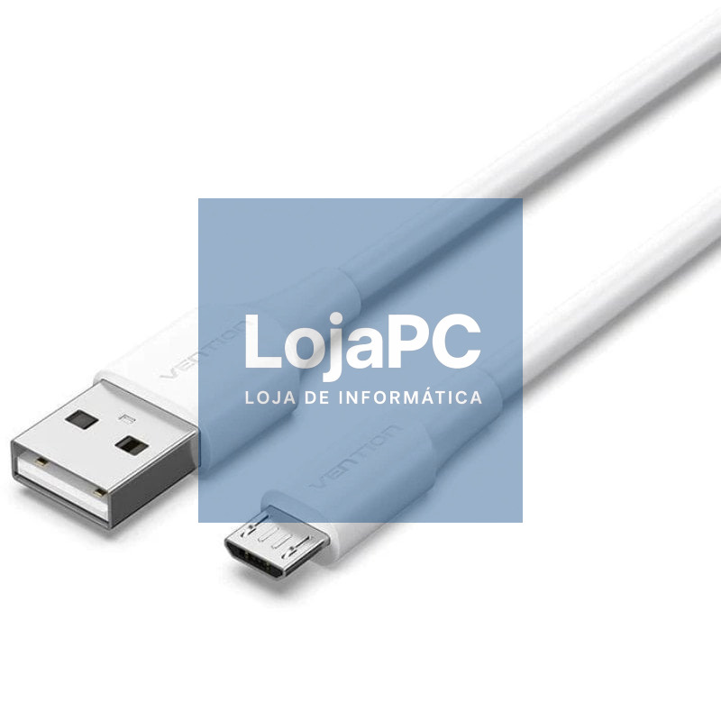 Cabo USB 2.0 Vention CTIWG/ USB Macho - MicroUSB Macho/ até 60W/ 480Mbps/ 1.5m/ Branco