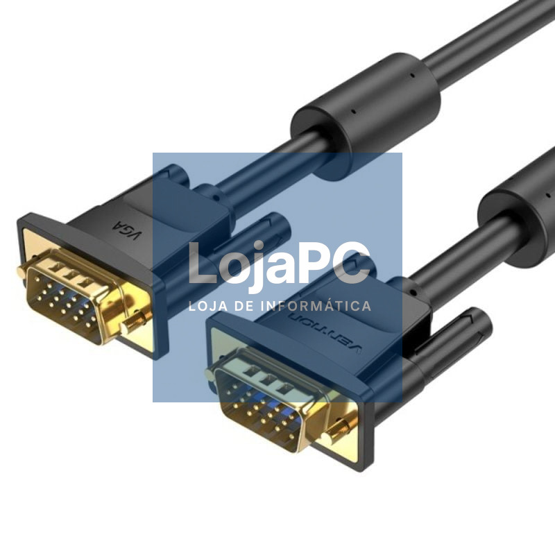 Cabo SVGA Vention DAEBF/ VGA Macho - VGA Macho/ 1m/ Preto