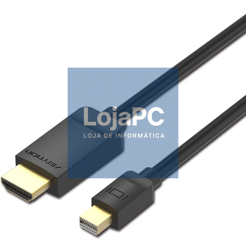 Cabo Conversor Vention HABBH/ Mini DisplayPort Macho - HDMI Macho/ 2m/ Preto