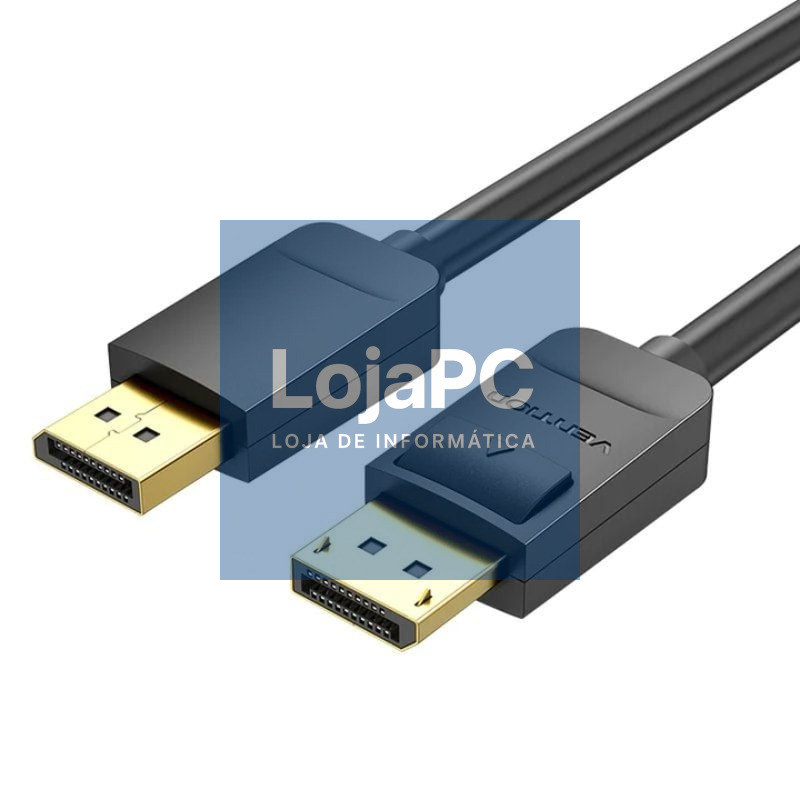 Cabo DisplayPort 1.2 4K Vention HACBF/ DisplayPort Macho - DisplayPort Macho/ 1m/ Preto