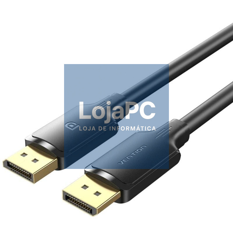Cabo Conversor Vention HAKBH/ DisplayPort Macho - DisplayPort 4K Macho/ 2m/ Preto