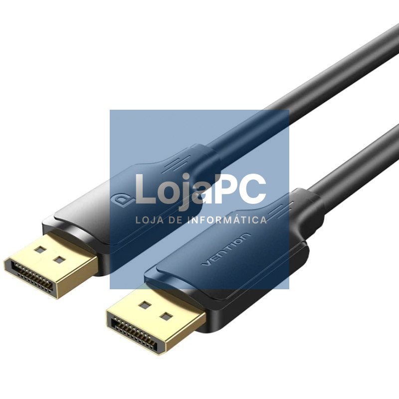 Cabo DisplayPort 1.2 4K Vention HAKBL/ DisplayPort Macho - DisplayPort Macho/ 10m/ Preto