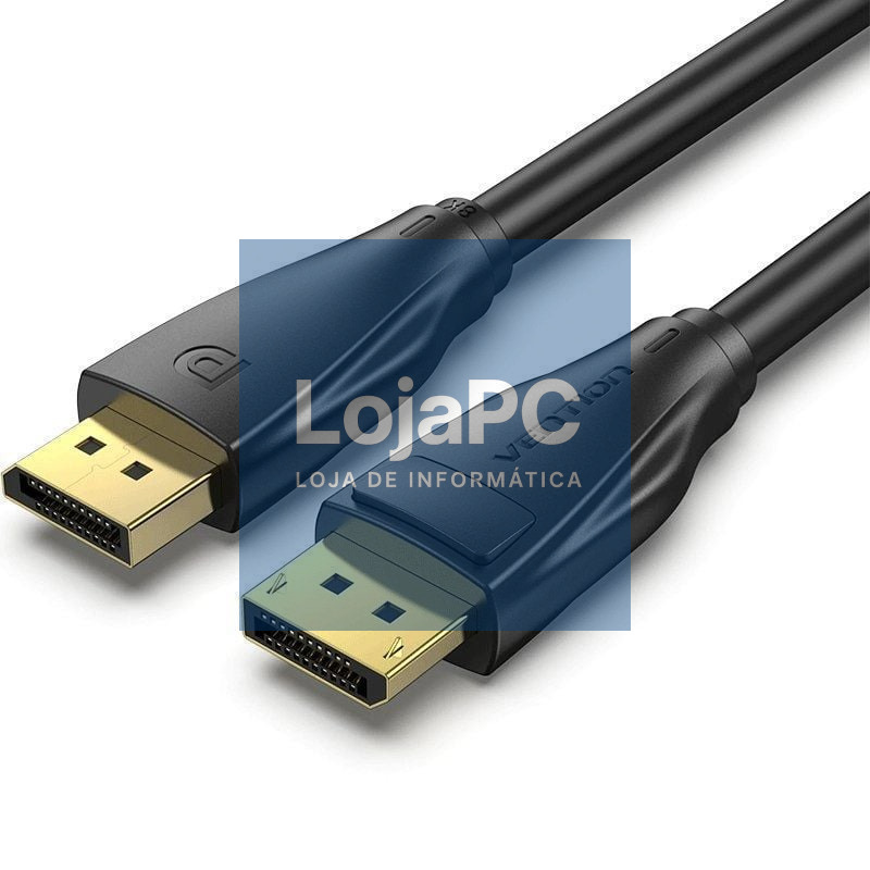 Cabo DisplayPort 1.4 8K Vention HCDBG/ DisplayPort Macho - DisplayPort Macho/ 1.5m/ Preto