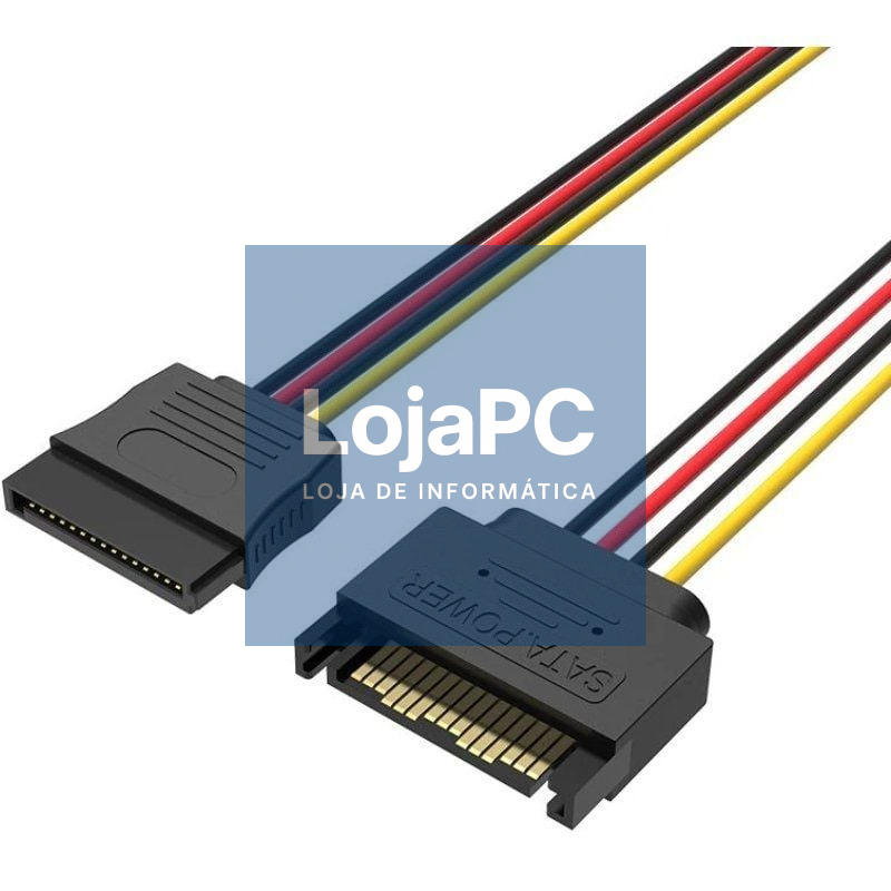 Cabo Alimentação 15Pin Vention KDABY/ SATA Macho - SATA Fêmea/ 30cm