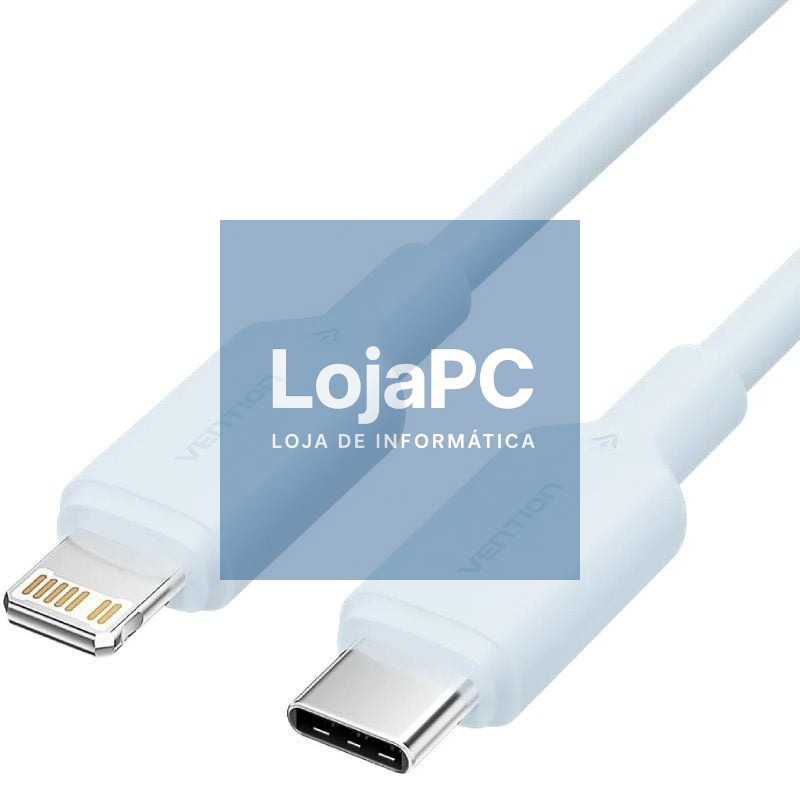Cabo USB 2.0 Tipo-C Lightning Vention LAKSH/ USB Tipo-C Macho - Lightning Macho/ até 27W/ 480Mbps/ 2m/ Azul