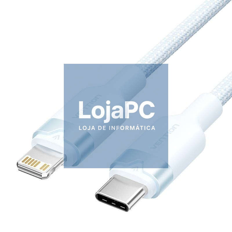Cabo USB Tipo-C Lightning Vention LALSH/ USB Tipo-C Macho - Lightning Macho/ 27W/ 480Mbps/ 2m/ Azul