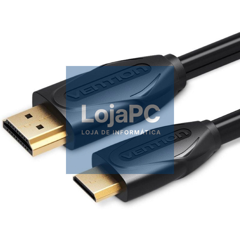 Cabo HDMI Vention VAA-D02-B150/ HDMI Macho - Mini HDMI Macho/ 1.5m/ Preto