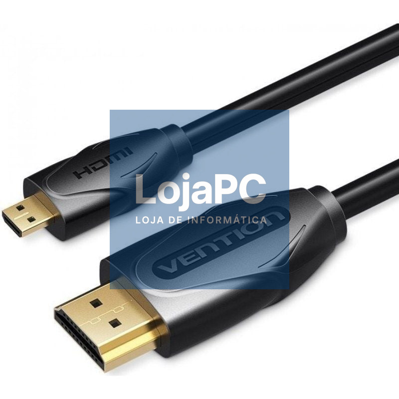 Cabo HDMI Vention VAA-D03-B150/ HDMI Macho - Micro HDMI Macho/ 1.5m/ Preto