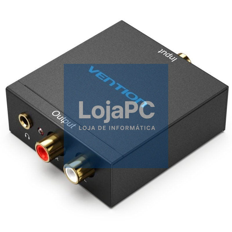Convertidor de Audio Vention BDFB0-EU/ Entrada Toslink y RCA/ Saída 2x RCA