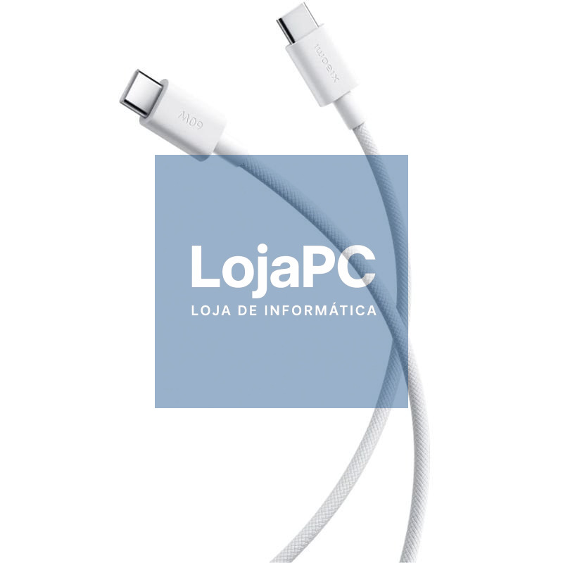 Cabo USB 2.0 Tipo-C 3A Xiaomi Braided/ USB Tipo-C Macho - USB Tipo-C Macho/ até 60W/ 480Mbps/ 1m/ Branco