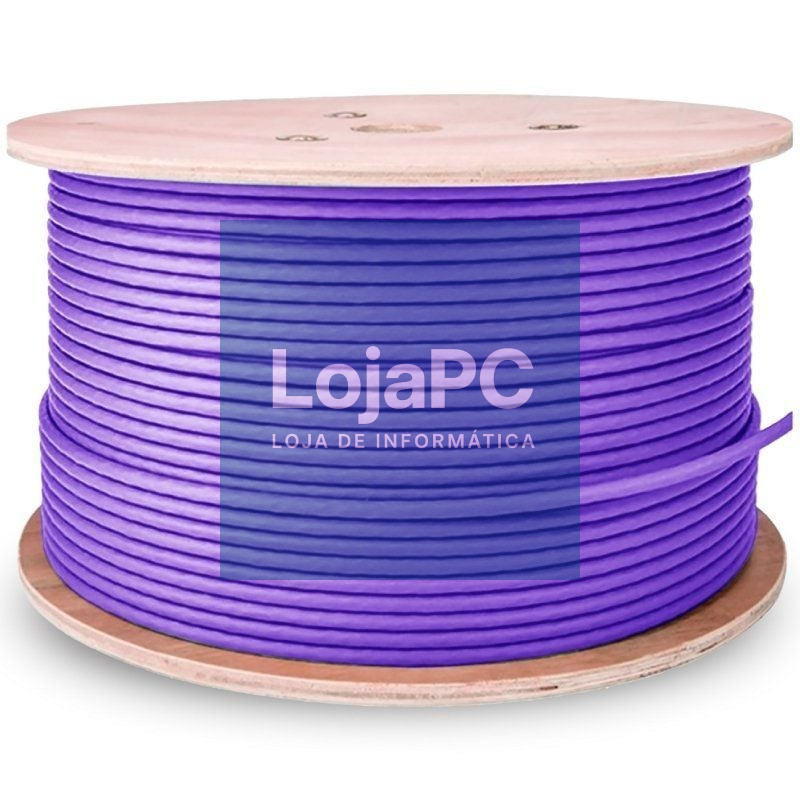 Bobina de Cabo RJ45 AWG23 UTP Aisens A135-0749 Cat.6/ LSZH/ 500m/ Violeta