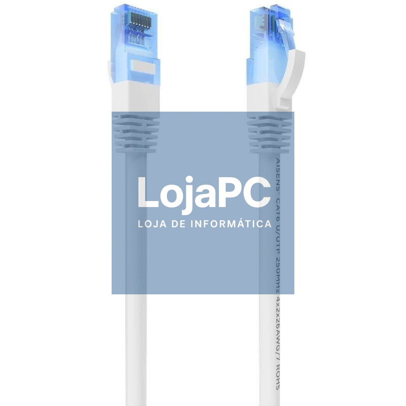 Cabo de rede RJ45 AWG26 CCA UTP Aisens A135-0821 Cat.6/ 2m/ Branco