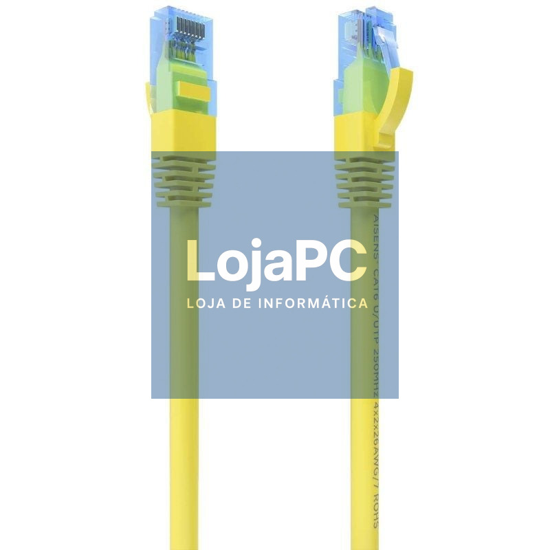 Cabo de rede RJ45 AWG26 CCA UTP Aisens A135-0830 Cat.6/ 30cm/ Amarelo