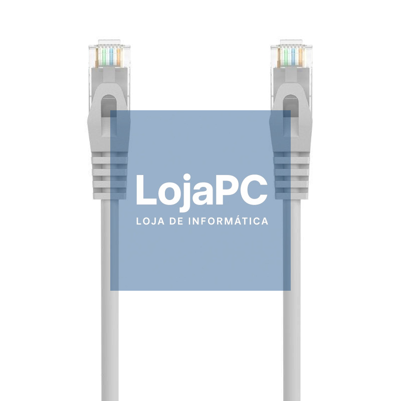 Cabo de rede RJ45 AWG24 UTP Aisens A145-0554 Cat.6A/ LSZH/ 1.5m/ Cinzento