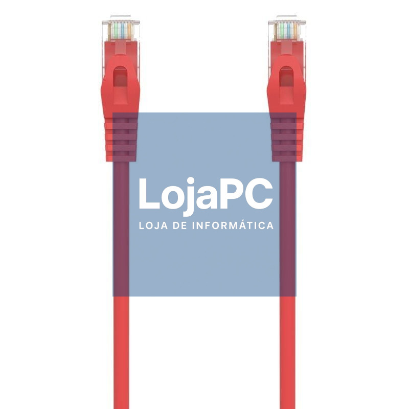 Cabo de rede RJ45 AWG24 UTP Aisens A145-0556 Cat.6A/ LSZH/ 25cm/ Vermelho