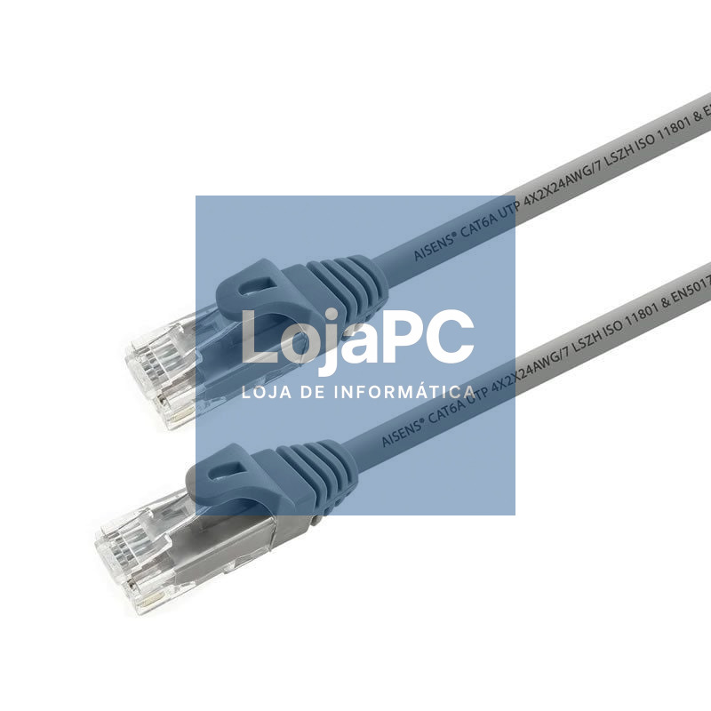 Cabo de rede RJ45 UTP Aisens A145-0331 Cat.6A/ 15m/ Cinzento