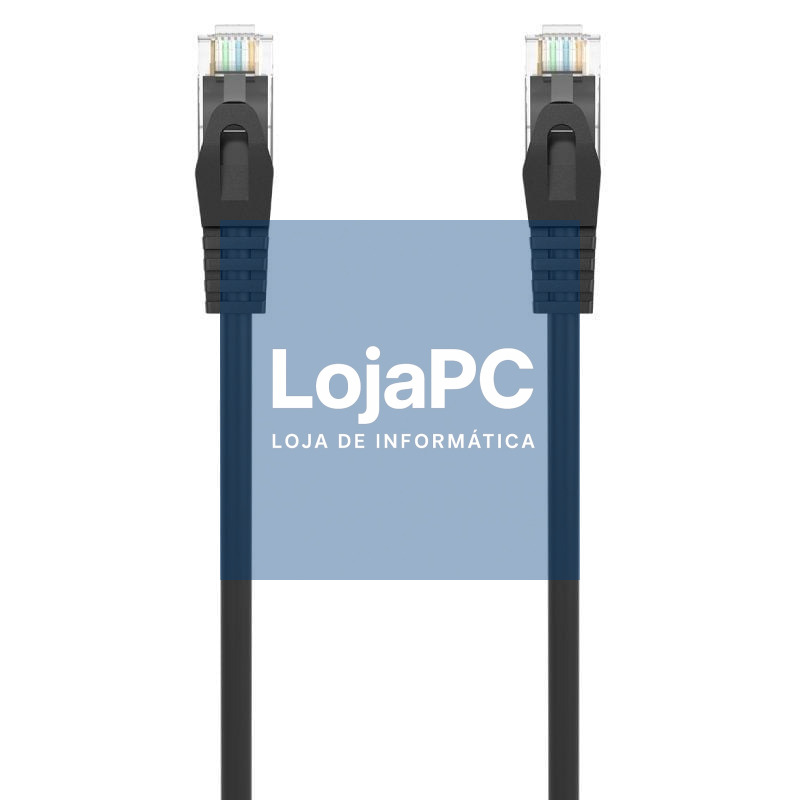 Cabo de rede RJ45 AWG24 UTP Aisens A145-0587 Cat.6A/ LSZH/ 1m/ Preto