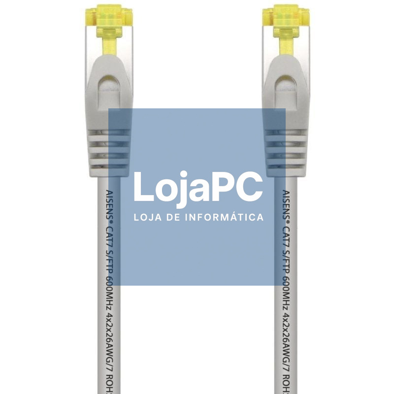Cabo de rede RJ45 S/FTP Aisens A146-0332 Cat.7/ 25cm/ Cinzento