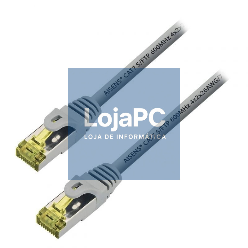 Cabo de rede RJ45 S/FTP Aisens A146-0333 Cat.7/ 50cm/ Cinzento