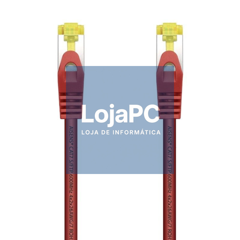 Cabo de rede RJ45 SFTP Aisens A146-0470 Cat.7/ 1m/ Vermelho