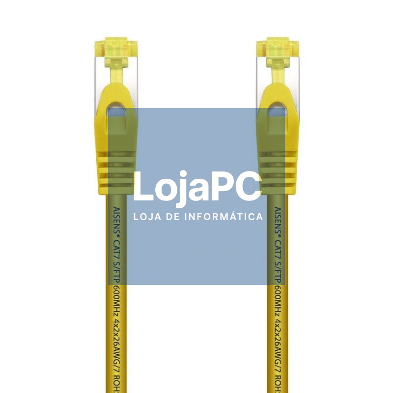 Cabo de rede RJ45 SFTP Aisens A146-0472 Cat.7/ 25cm/ Amarelo