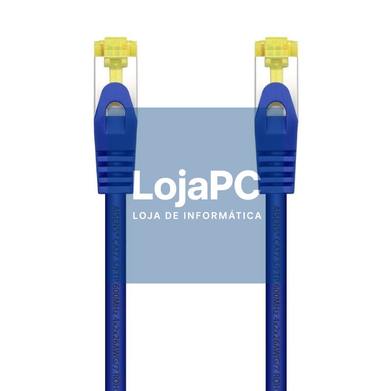 Cabo de rede RJ45 SFTP Aisens A146-0477 Cat.7/ 50cm/ Azul