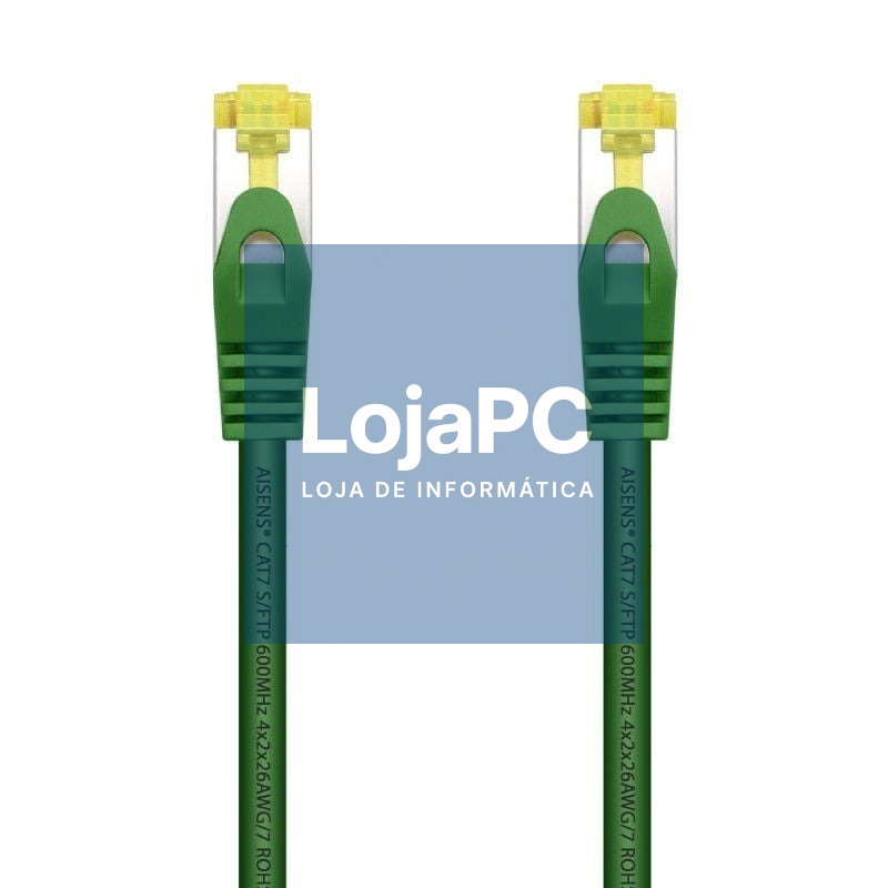 Cabo de rede RJ45 SFTP Aisens A146-0480 Cat.7/ 25cm/ Verde
