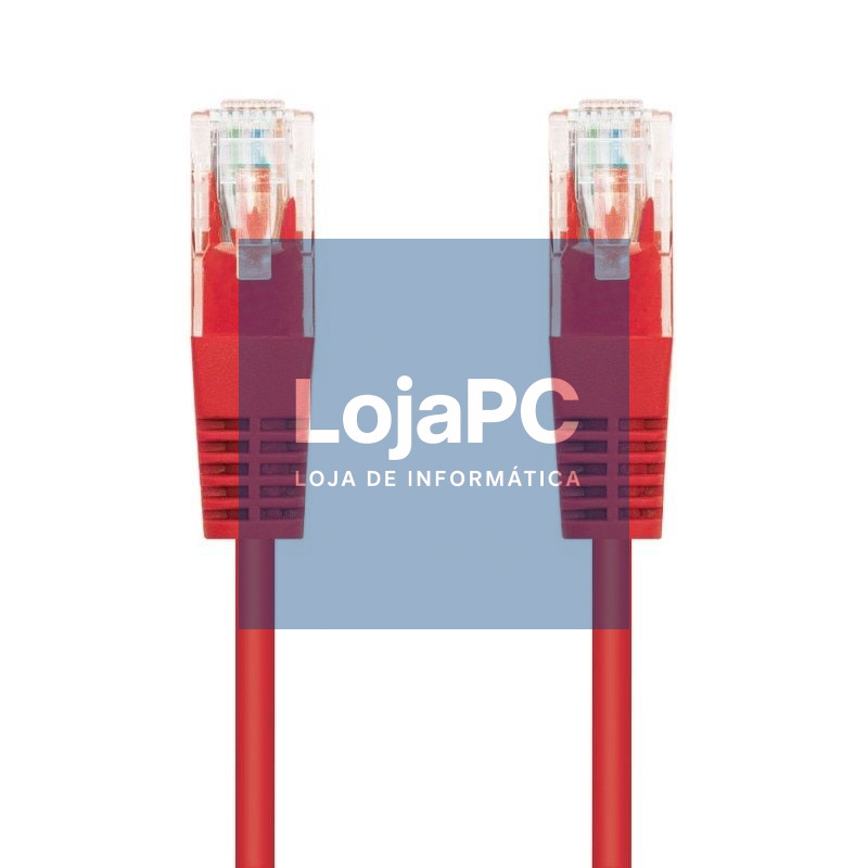 Cabo de rede RJ45 UTP Nanocable 10.20.0400-L25-R Cat.6/ 25cm/ Vermelho