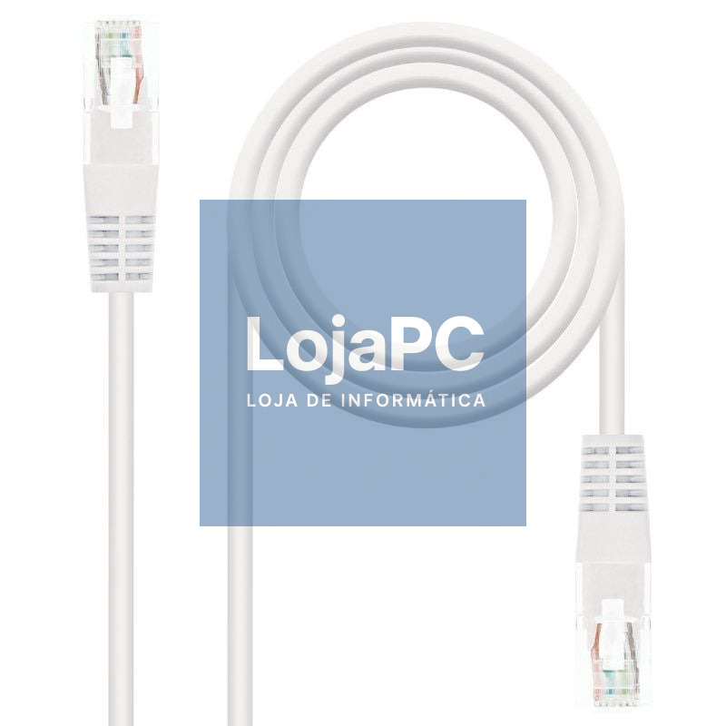 Cabo de rede RJ45 UTP Nanocable 10.20.0400-L30 Cat.6/ 30cm/ Branco
