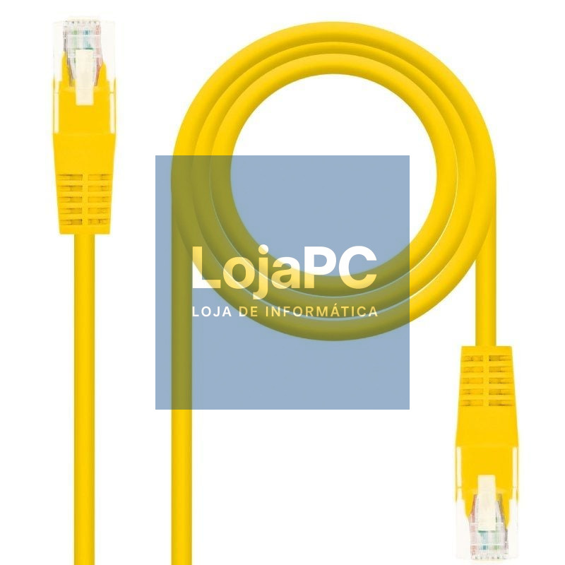 Cabo de rede RJ45 UTP Nanocable 10.20.0400-L30 Cat.6/ 30cm/ Amarelo