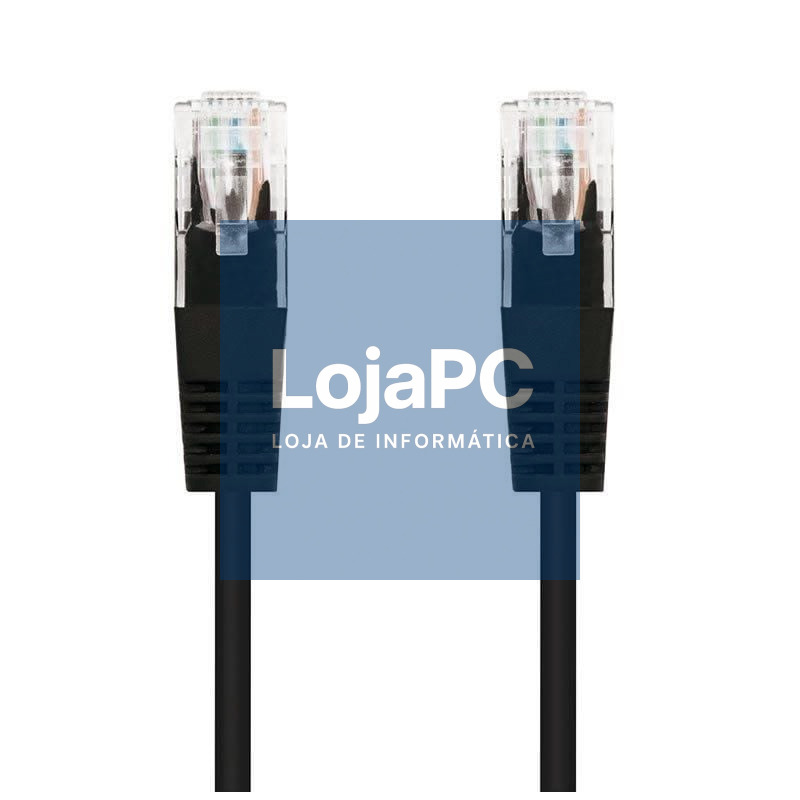 Cabo de rede RJ45 UTP Nanocable 10.20.0402-BK Cat.6/ 2m/ Preto