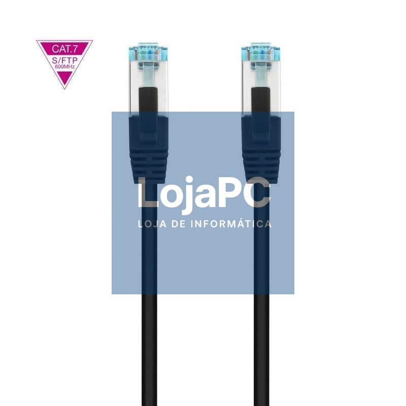 Cabo de rede RJ45 SFTP Nanocable 10.20.1702-BK Cat.7/ 2m/ Preto