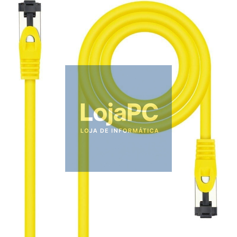 Cabo de rede RJ45 SSTP Nanocable 10.20.2000-L25-Y Cat.8.1/ 25cm/ Amarelo
