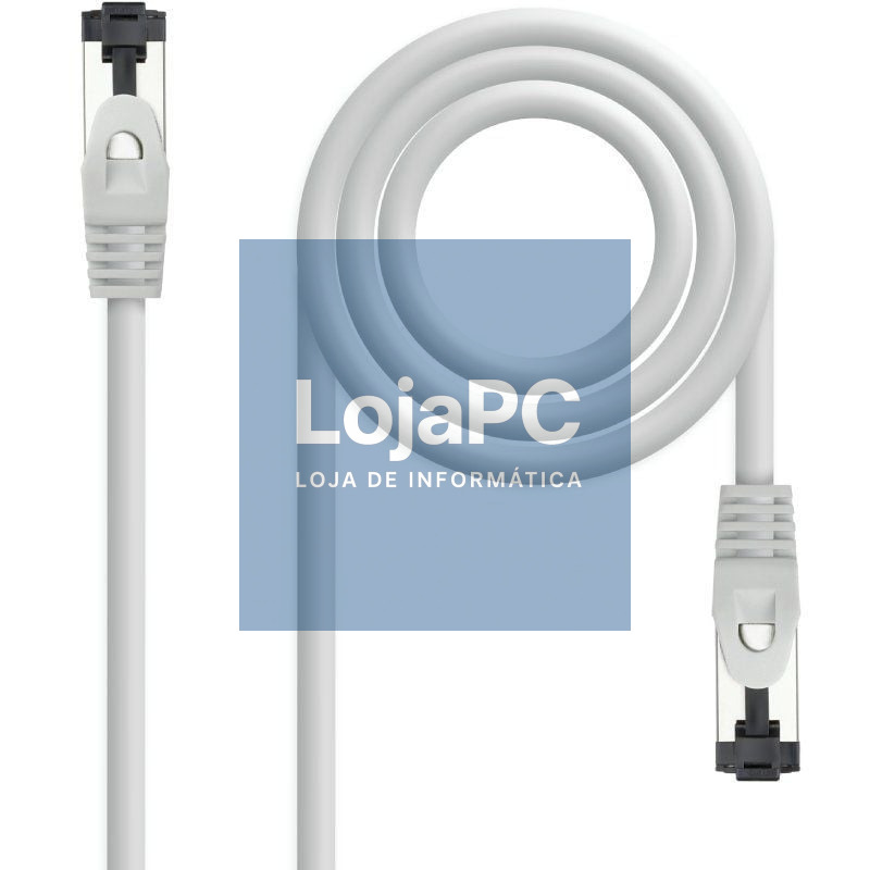 Cabo de rede RJ45 SSTP Nanocable 10.20.2001-L150 Cat.8.1/ 1.5m/ Cinzento