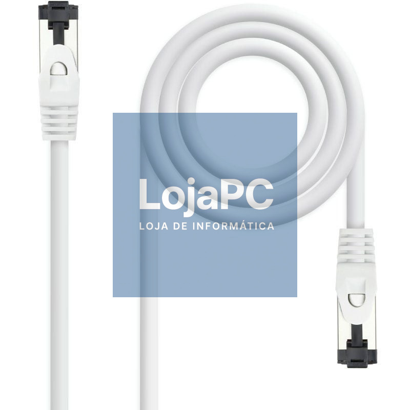 Cabo de rede RJ45 SSTP Nanocable 10.20.2001-W Cat.8.1/ 1m/ Branco