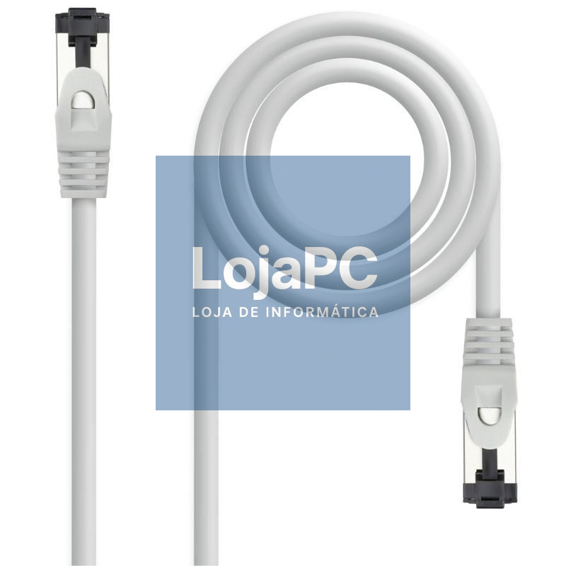 Cabo de rede RJ45 SSTP Nanocable 10.20.2003 Cat.8.1/ 3m/ Cinzento