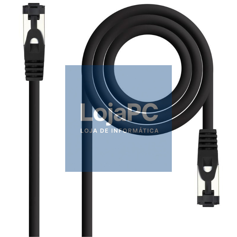 Cabo de rede RJ45 SSTP Nanocable 10.20.2010-BK Cat.8.1/ 10m/ Preto