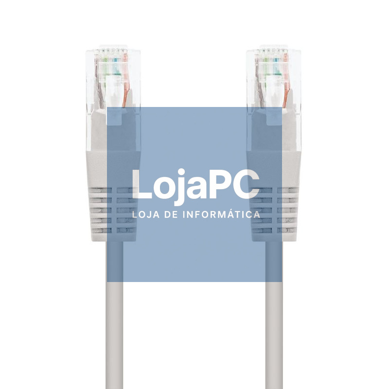 Cabo de rede RJ45 UTP Nanocable 10.20.0115 Cat.5/ 15m/ Cinzento