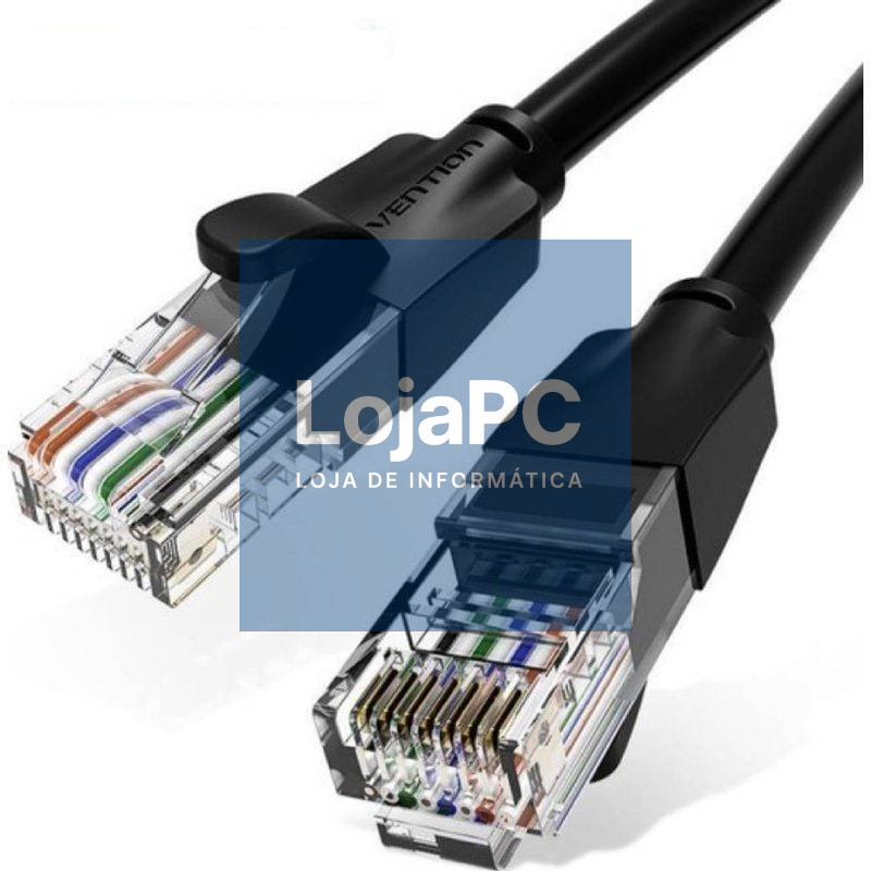Cabo de rede RJ45 UTP Vention IBEBN Cat.6/ 15m/ Preto