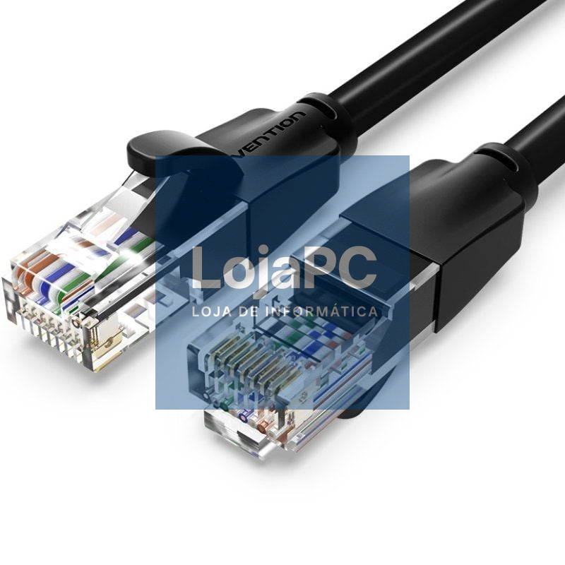 Cabo de rede RJ45 UTP Vention IBEBS Cat.6/ 25m/ Preto