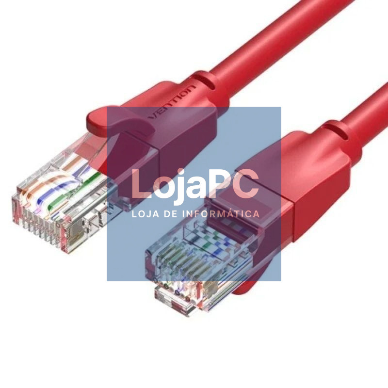 Cabo de rede RJ45 UTP Vention IBERH Cat.6/ 2m/ Vermelho