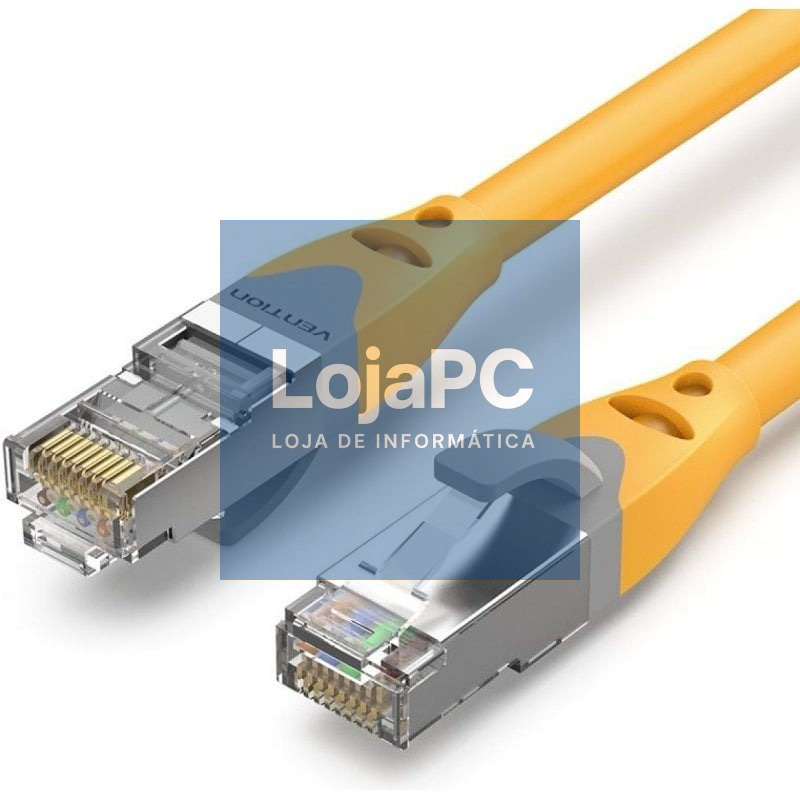 Cabo de rede RJ45 SFTP Vention IBHYQ Cat.6A/ 20m/ Amarelo