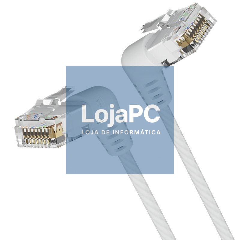 Cabo de rede RJ45 UTP Vention IBOWF Cat.6A/ 1m/ Cabeza Rotatoria 360º/ Branco