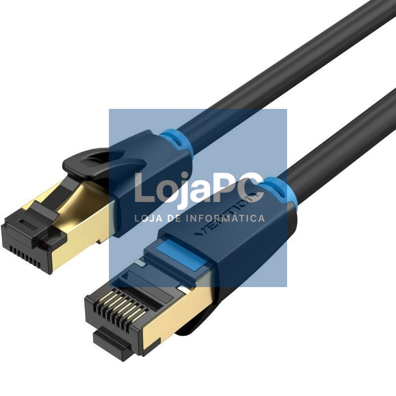 Cabo de rede RJ45 SFTP Vention IKABI Cat.8/ 3m/ Preto
