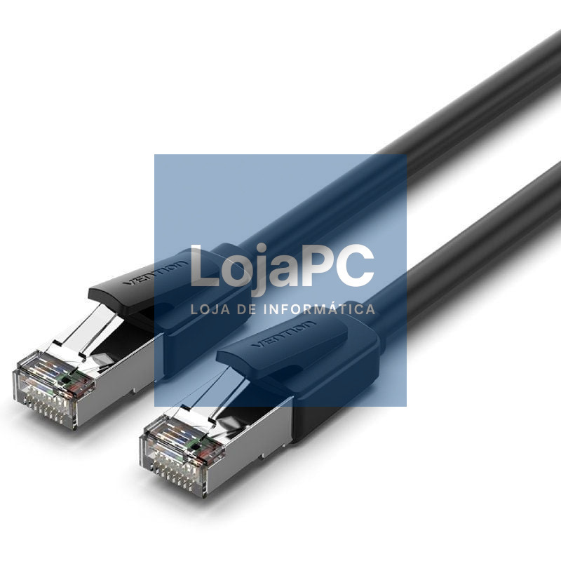 Cabo de rede RJ45 UTP 26AWG Vention IKKBJ Cat.8/ Gaming/ 5m/ Preto