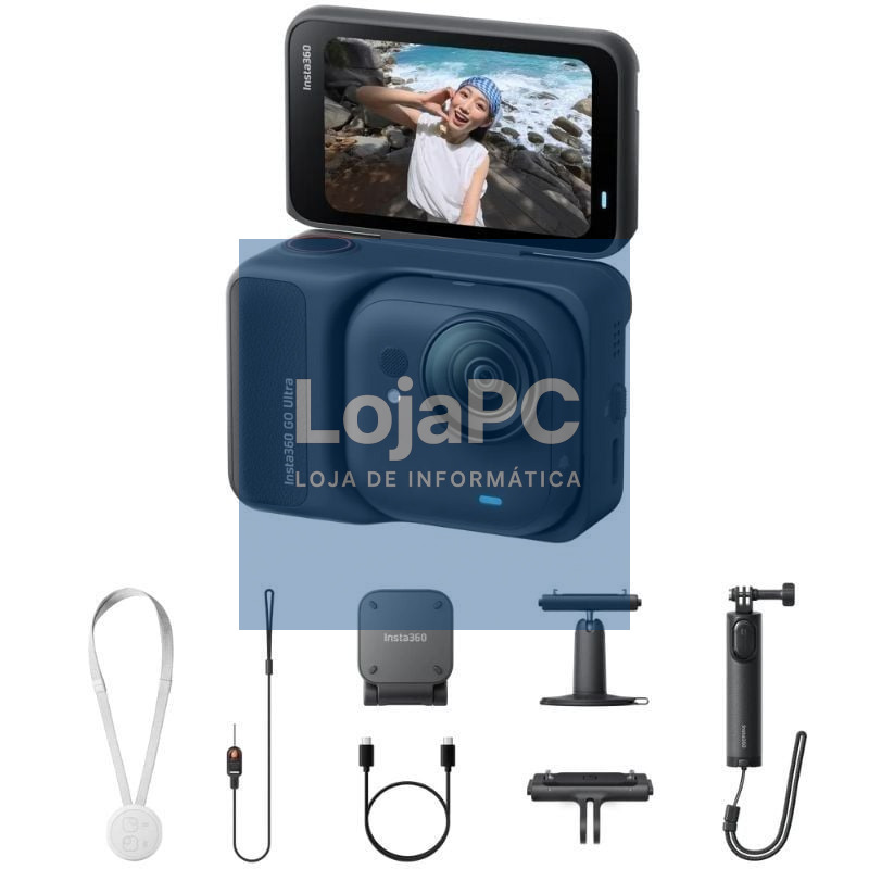 Câmara Digital Desportiva Insta360 GO Ultra Pack Creador/ 4K/ Ángulo de visão 360º/ Preta