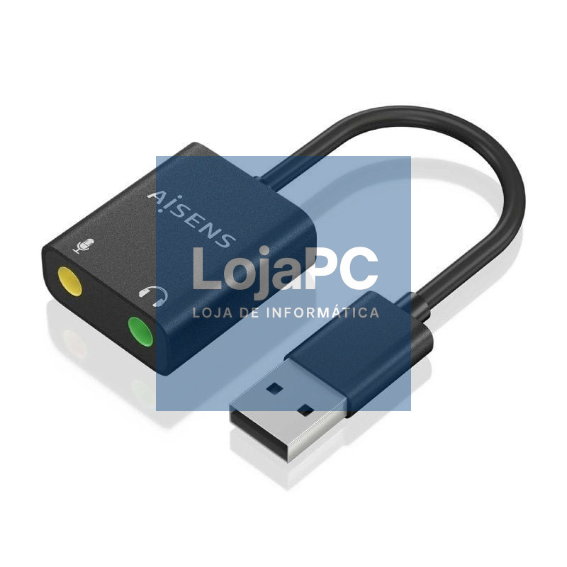 Placa de som Aisens A106-0769/ USB Macho - 2xJack 3.5 Fêmea